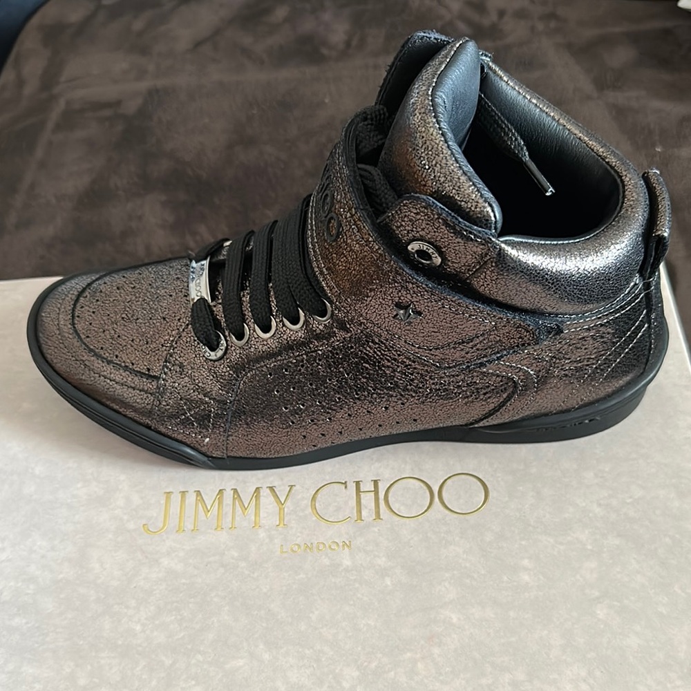 Jimmy Choo Metallic High-Tops - Picture 5 of 12